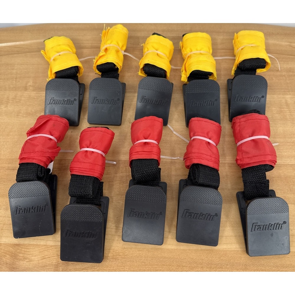 Franklin Sports 5 Player Flag Football Red And Yellow Clip On Flags New